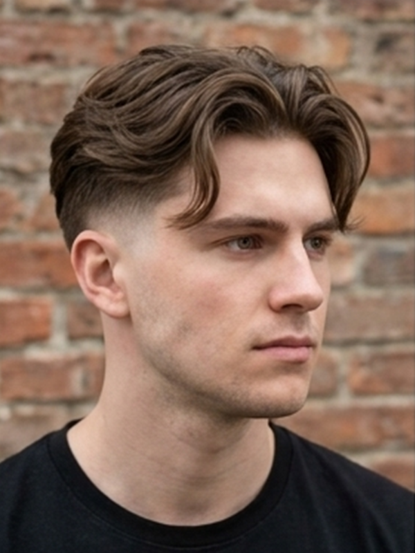 Curly curtains su un uomo con capelli ricci