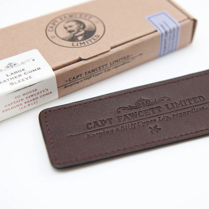 Captain Fawcett Large Leather Comb Sleeve