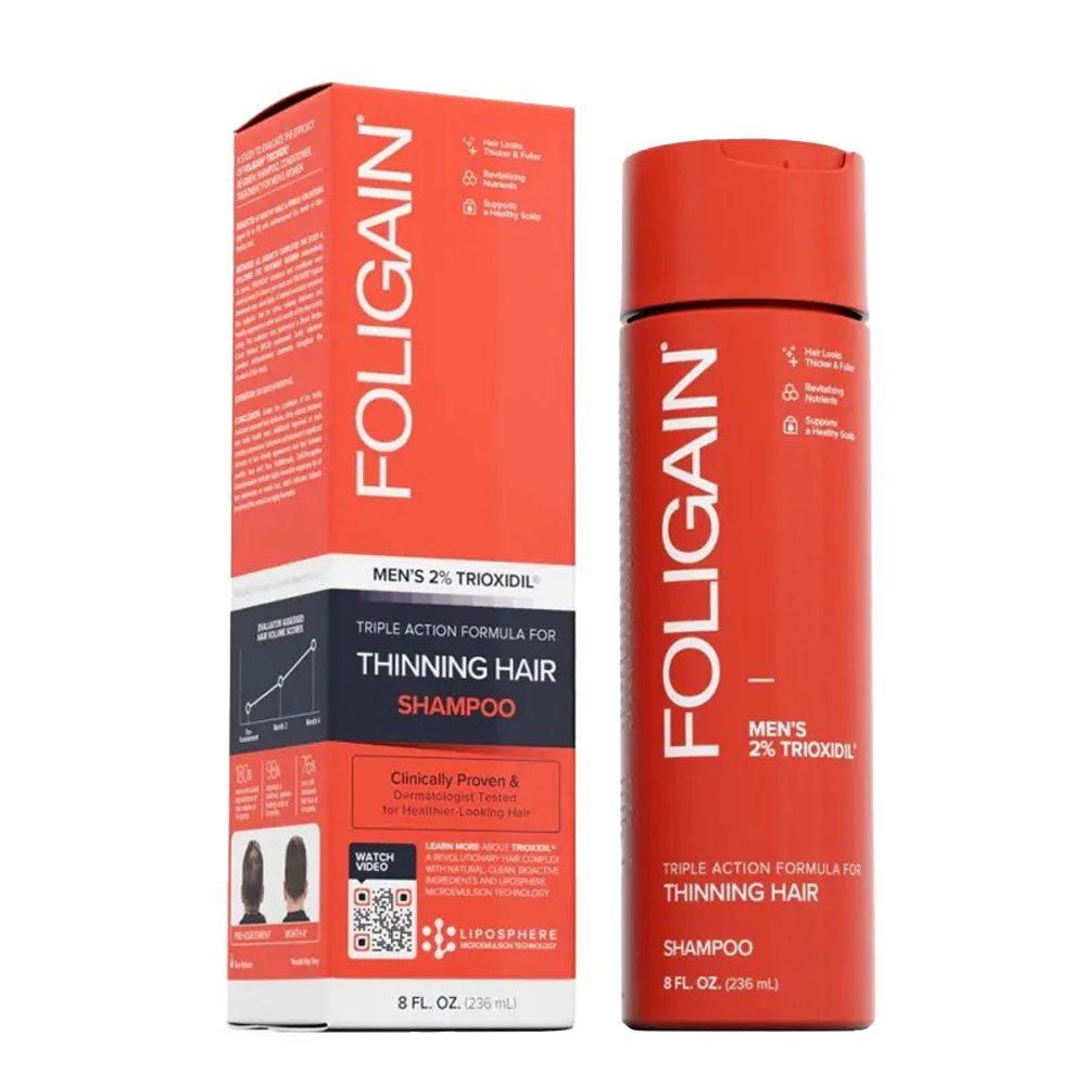 Foligain Shampoo Tripla Azione per Capelli Sottili (2% Trioxidil)