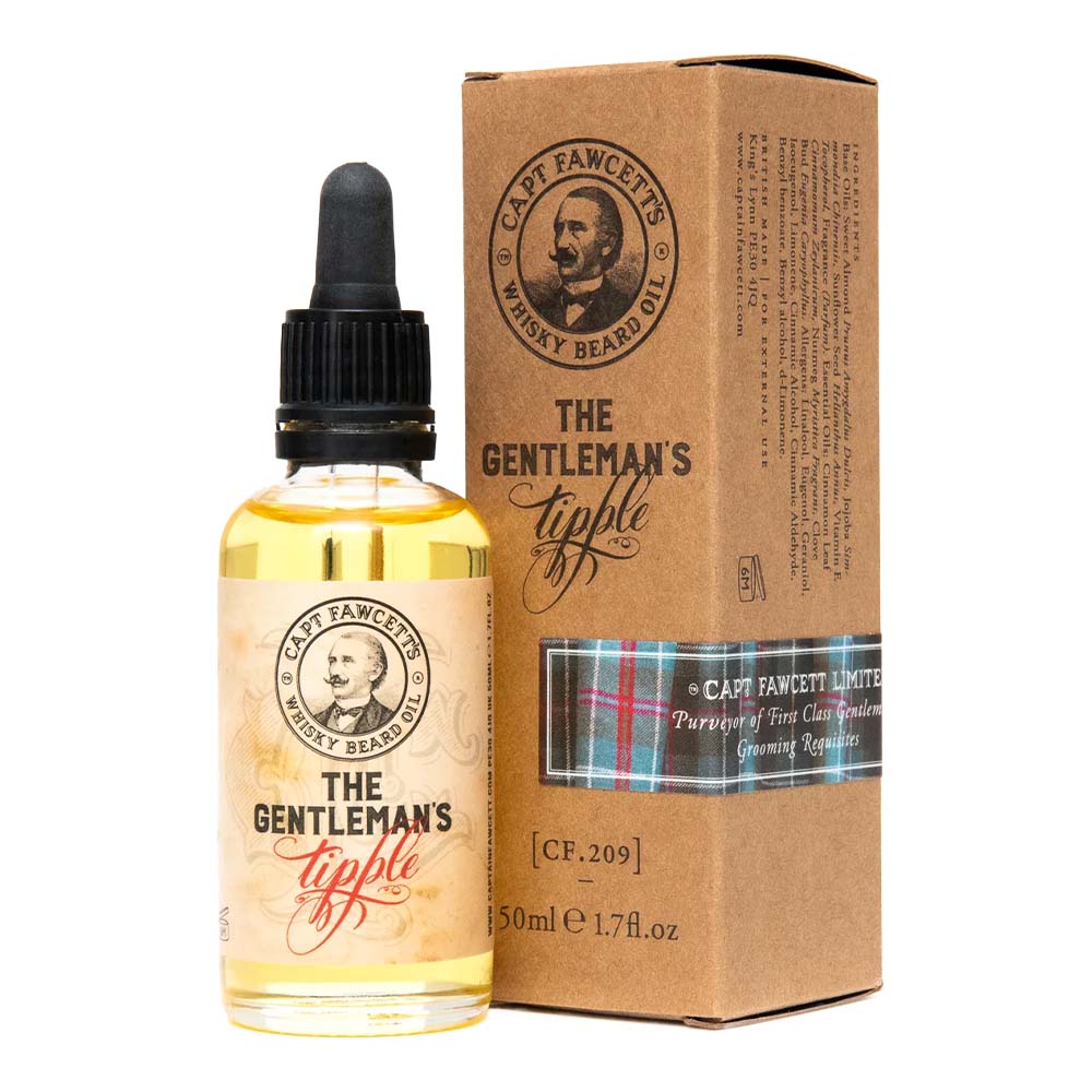 Captain Fawcett Olio da barba – Whisky