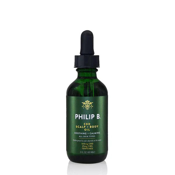 Philip B Olio per cuoio capelluto e corpo al CBD