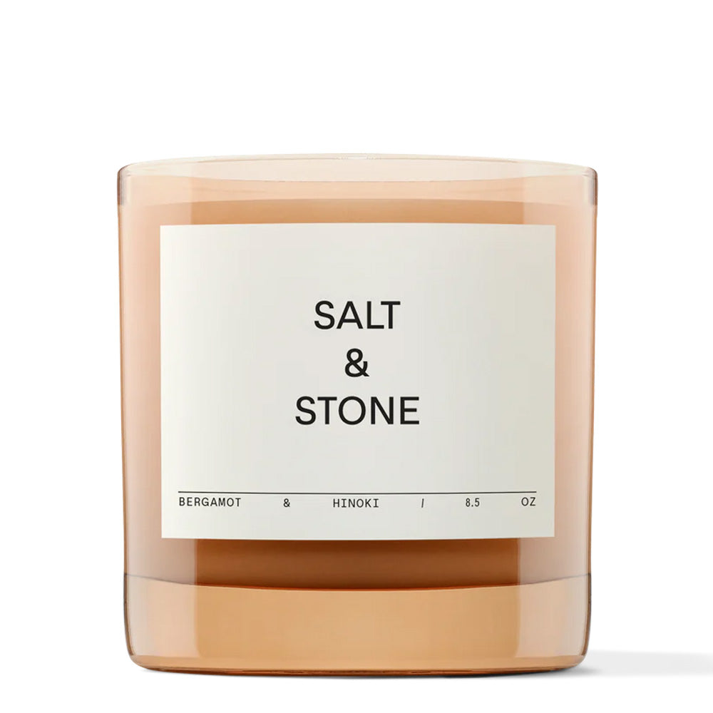 Salt & Stone Scented Candle – Bergamot & Hinoki