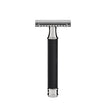 Set da barba tradizionale - Rasoio di sicurezza - Silvertip - Nero
