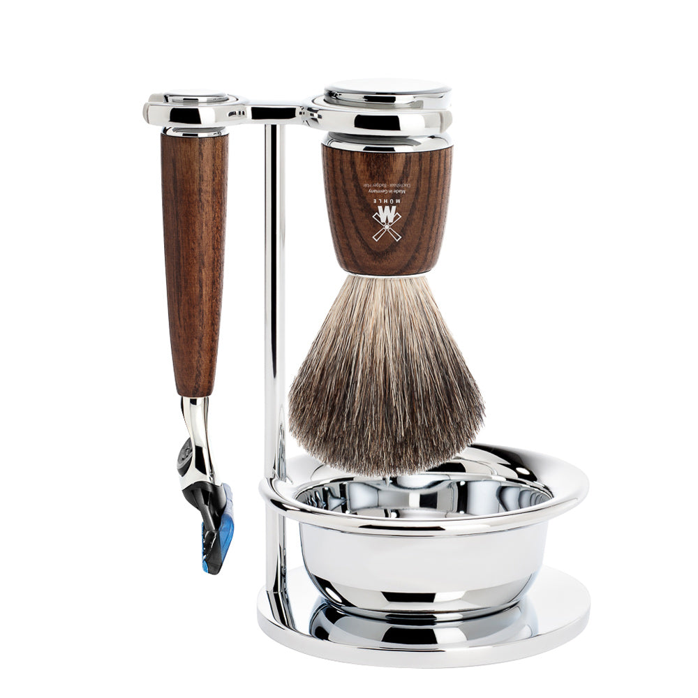 Set da rasatura Rytmo 4 pezzi - Legno di frassino