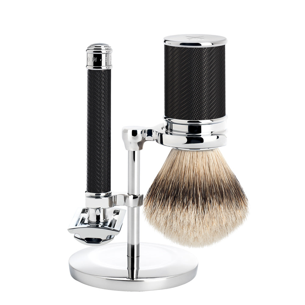 Mühle Set da barba Tradizionale – Safety Razor – Nero