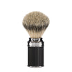 Set da barba tradizionale - Rasoio di sicurezza - Silvertip - Nero