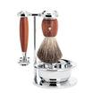 Set da barba Vivo 4 pezzi - Legno di prugna