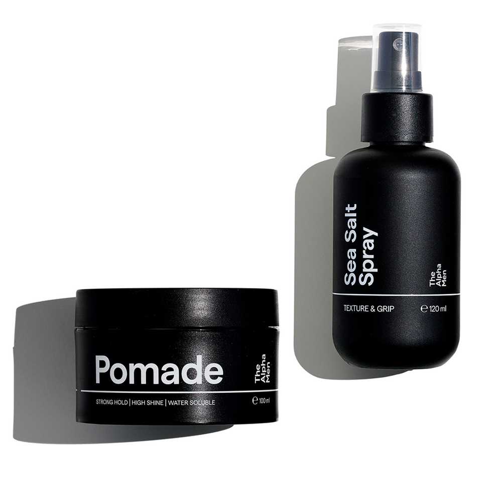 The Alpha Men Pomata + Spray al sale marino Styling Duo