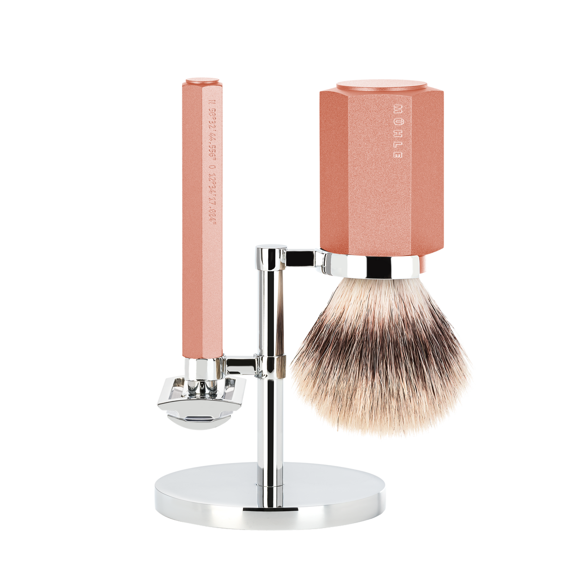 Set da barba Hexagon Sunrise con pennello da barba Silvertip Fibre®