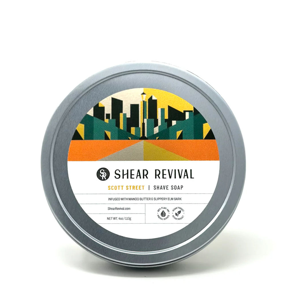 Shear Revival Scott Street Sapone da barba – Arancia & Muschio di Quercia