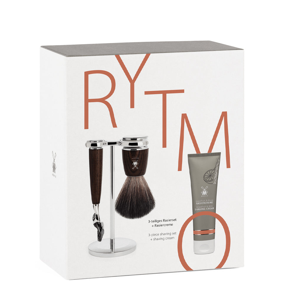 Mühle Set da barba + Crema da barba Pompelmo & Menta