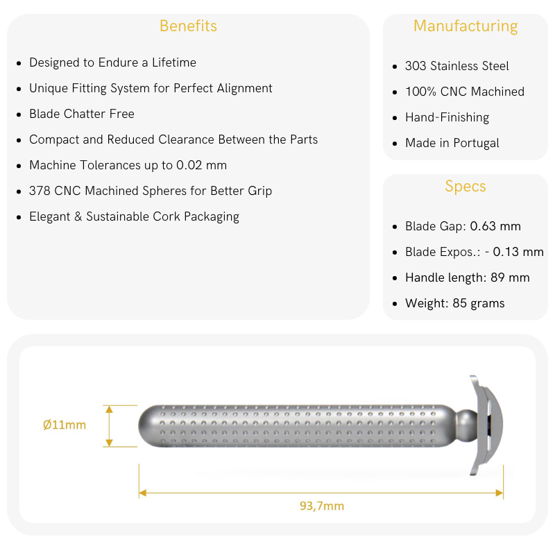 Safety Razor Close Comb Masamune Black Tatara razors