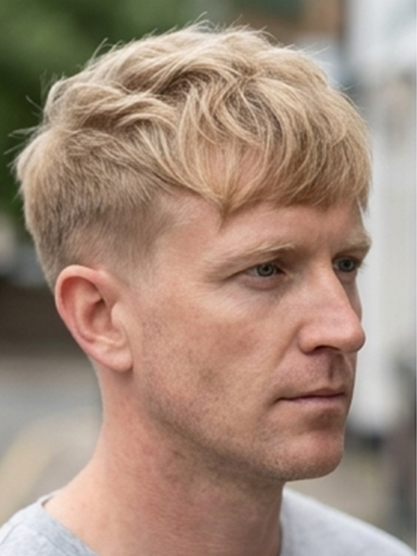 Textured crop con capelli mossi e finish opaco