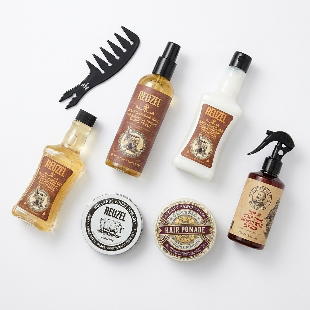 The Alpha Men Kit signature Slick Back Middle Part