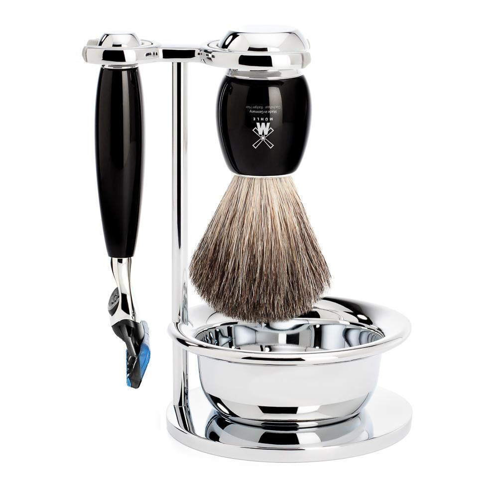 Mühle Set da barba Vivo Fusion 4 pezzi – Nero