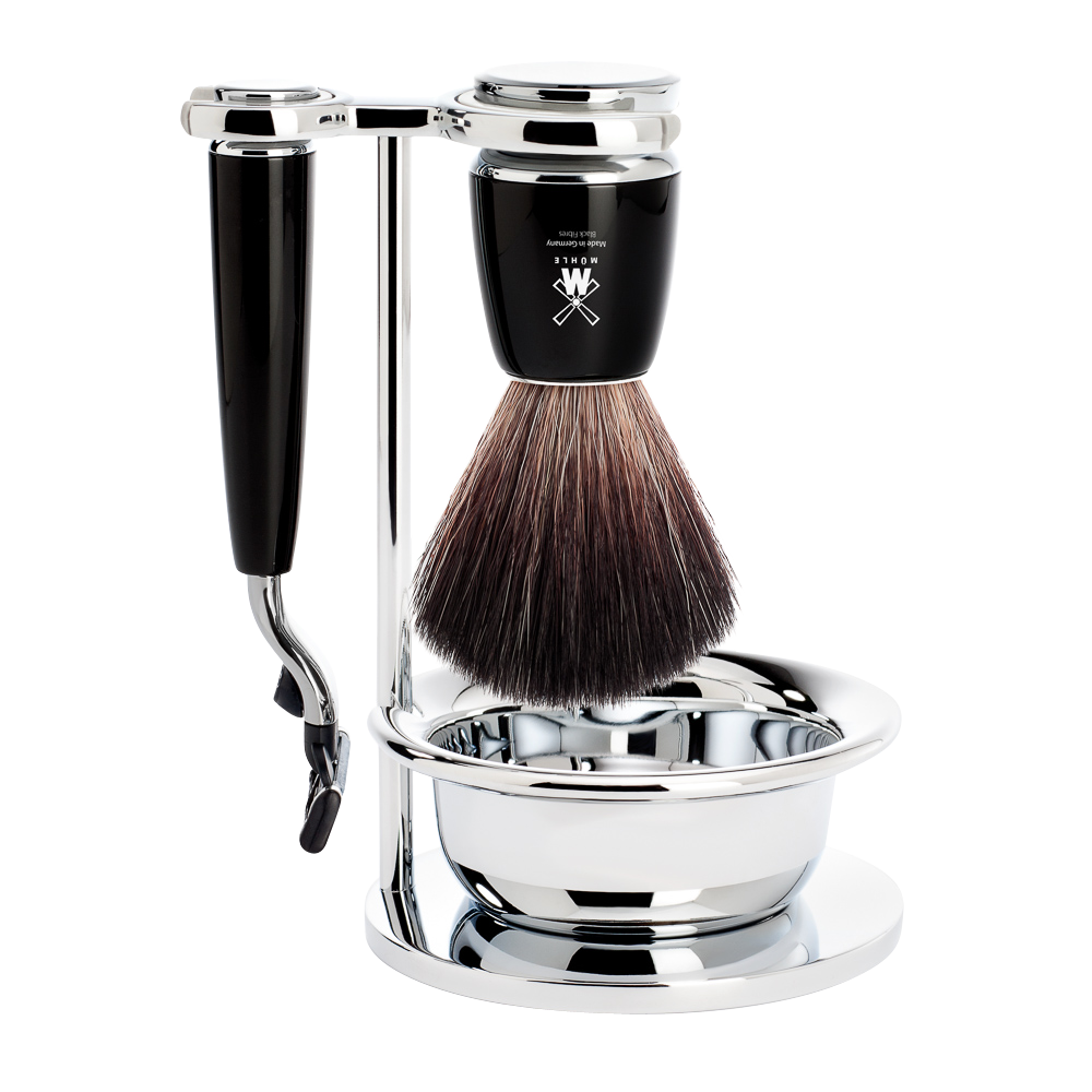 Mühle Rytmo Set da barba Mach3 4 pezzi – Nero