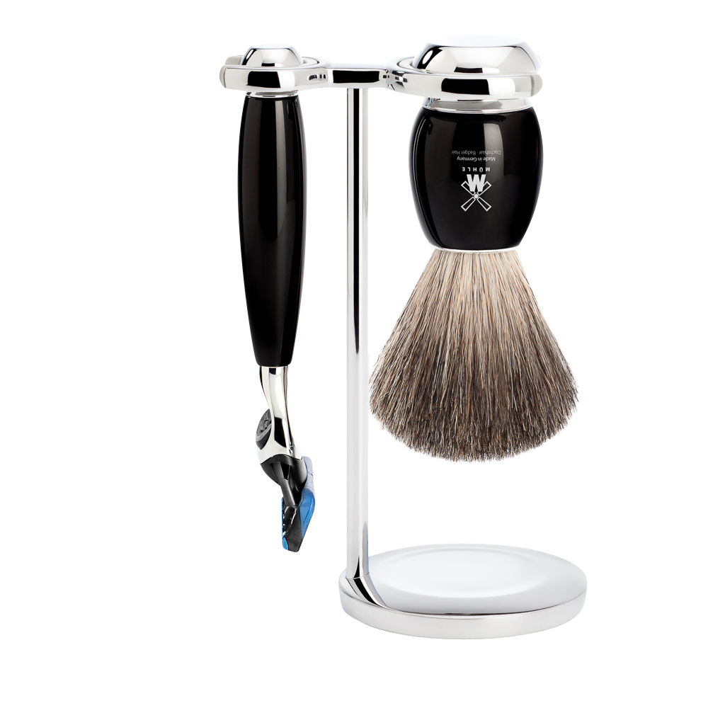 Mühle Set da barba Vivo 3 pezzi – Nero