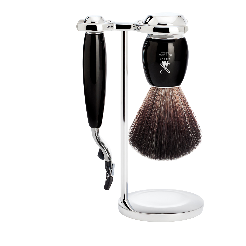 Set da barba Vivo 3 pezzi - Nero