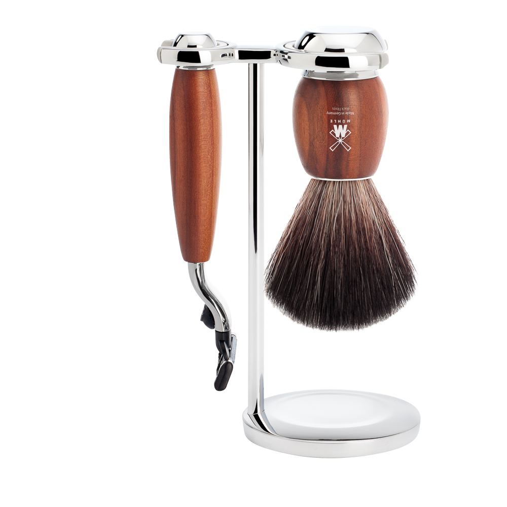 Set da barba Vivo 3 pezzi - Legno di prugna