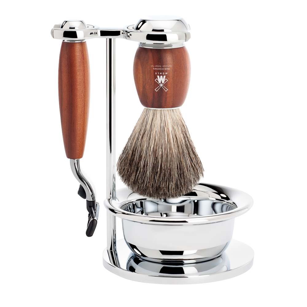 Mühle Set da barba Vivo 4 pezzi – Legno di Susino