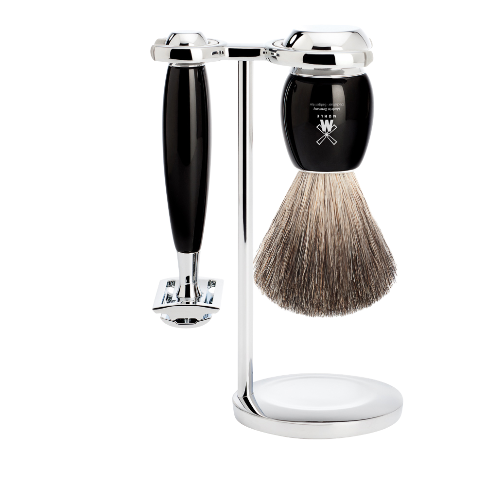 Mühle Set da barba Vivo 3 pezzi – Nero