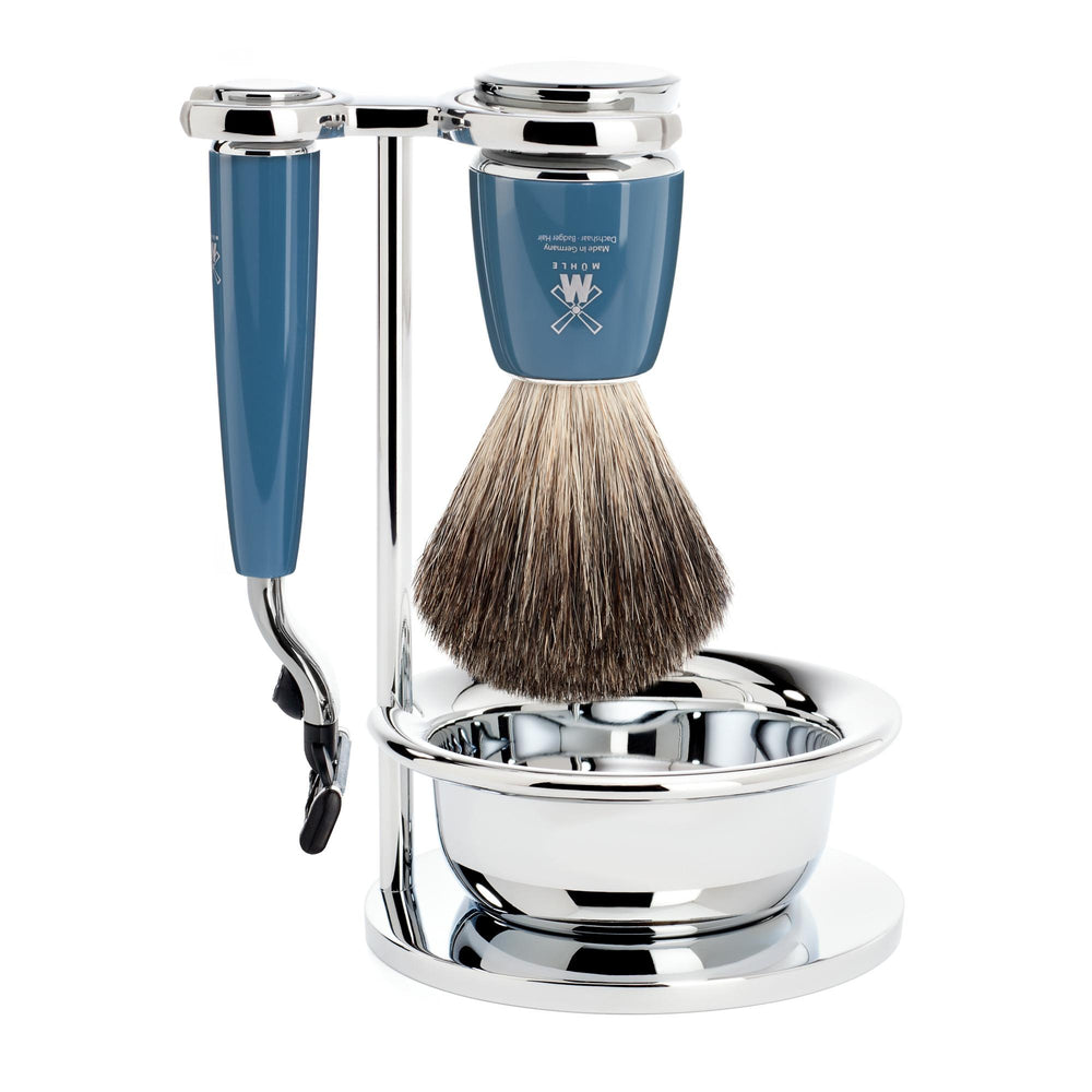 Mühle Set da barba Rytmo Mach3 4 pezzi – Petrol