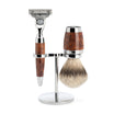 Set da barba 3 pezzi Stylo - Legno di Tuia