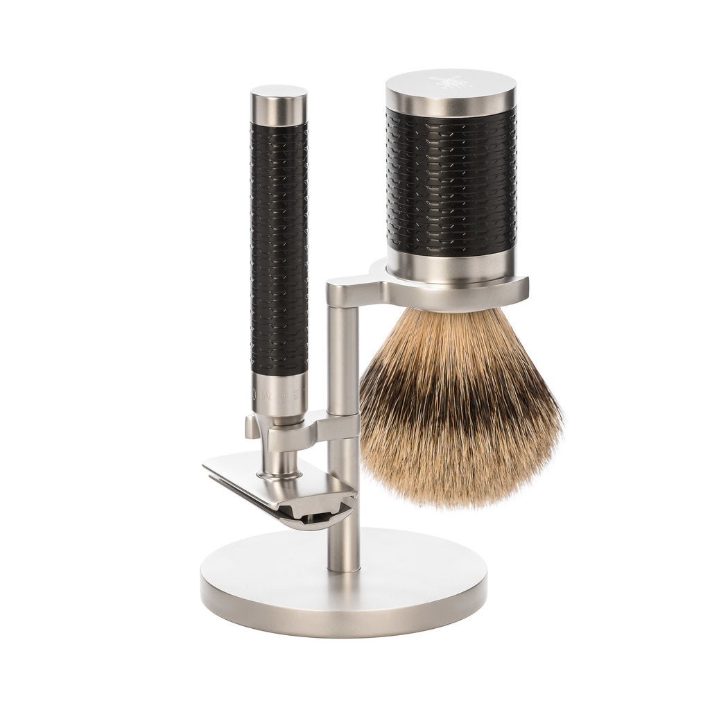 Set da barba in acciaio inossidabile – Rocca
