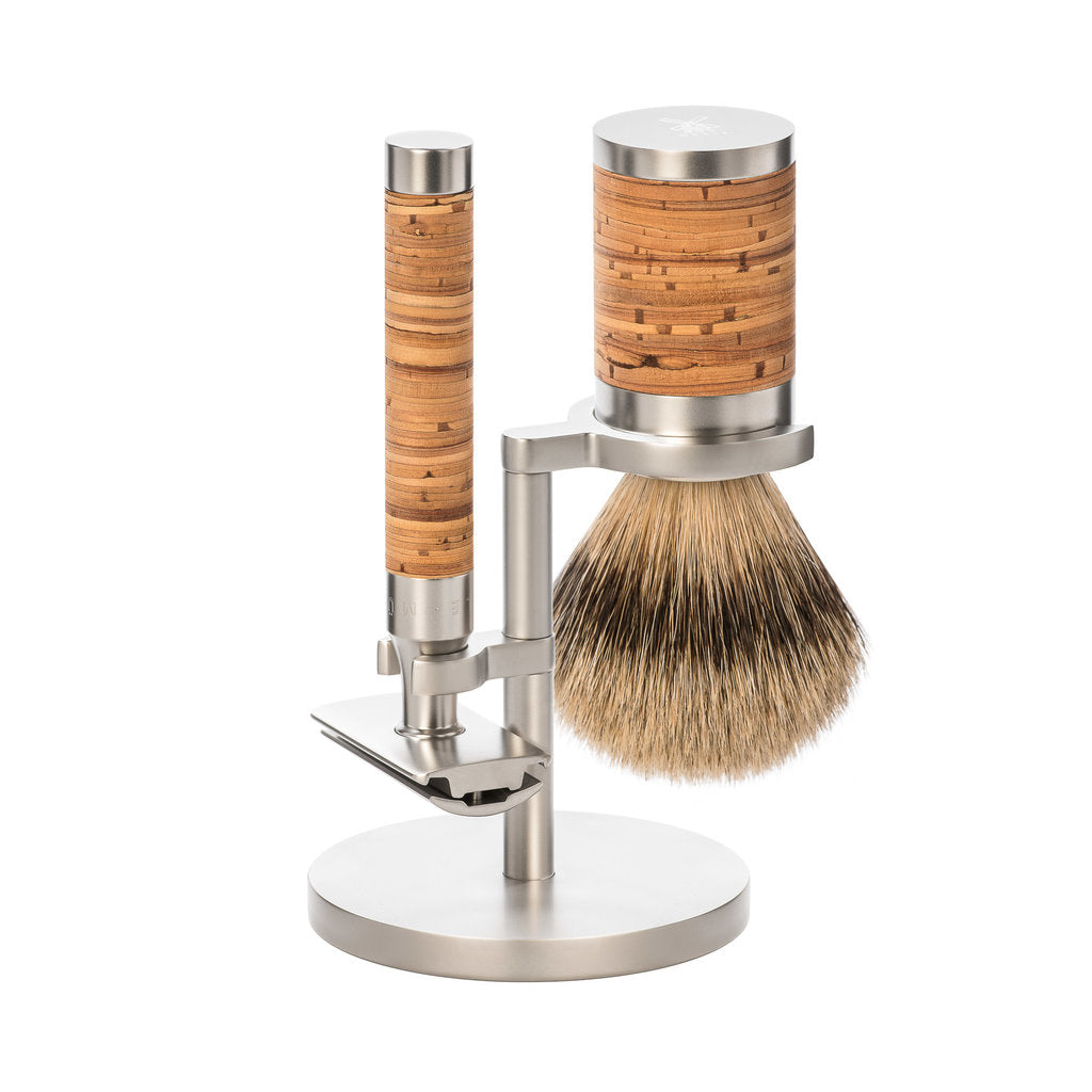 Set da barba in acciaio inossidabile – Rocca