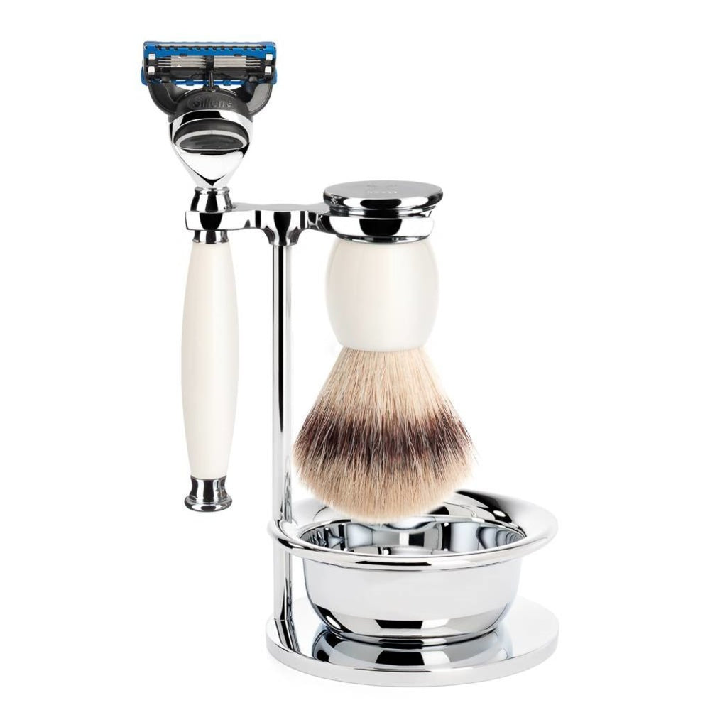 Mühle Set da barba Sophist 4 pezzi – Porcelain