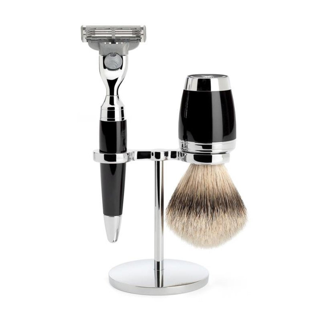 Set da barba Stylo 3 pezzi – Nero