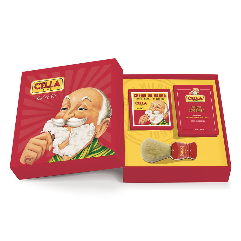 Cella Milano Set da Barba Tradizionale – Crema, Lozione e Pennello