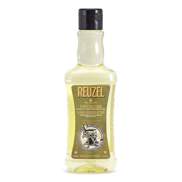 Reuzel Shampoo, Balsamo & Bagnoschiuma all'Albero del Tè 3 in 1