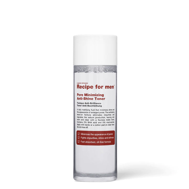 Recipe for Men Tonico viso anti-lucidità minimizzante i pori