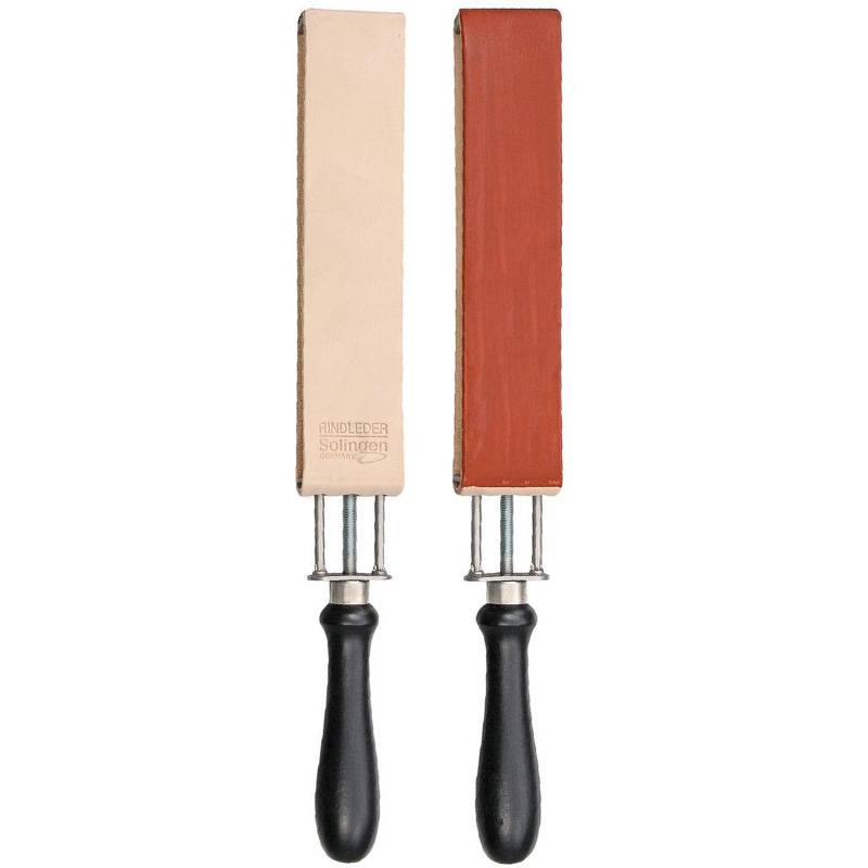 Herold of Solingen Tension Paddle Strop 56Ri Rosso – Doppio Lato – Cuoio di Vacchetta
