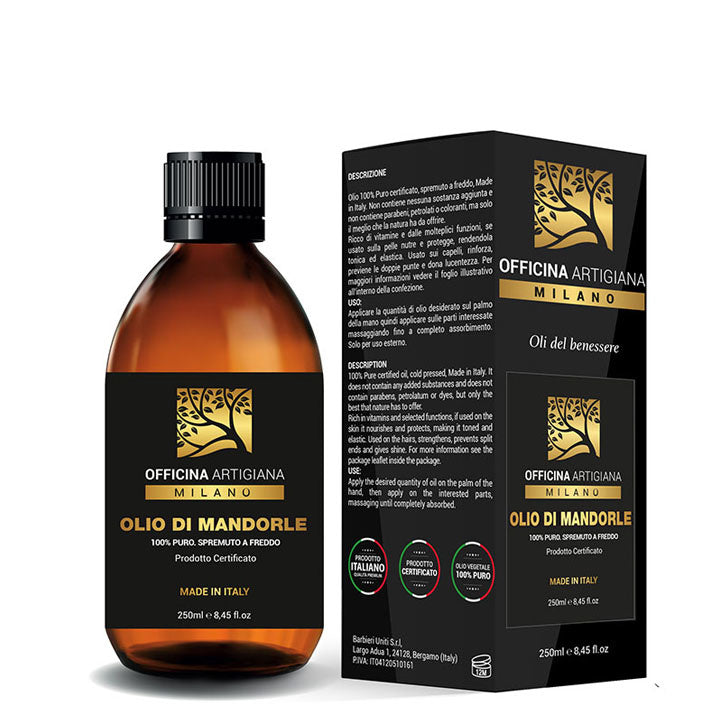 Officina Artigiana Milano 100% Olio di Mandorle Dolci Certificato Puro