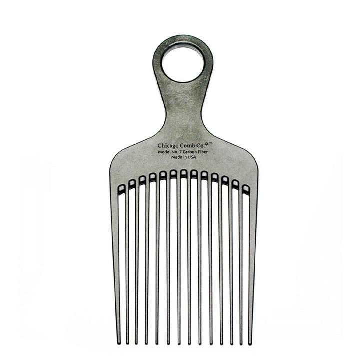Chicago Comb Co. Pettine Afro Modello No. 7 – Fibra di Carbonio