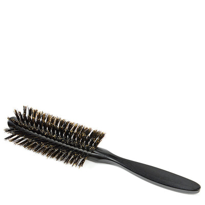 Image of product Spazzola rotonda per capelli in legno di ebano nero