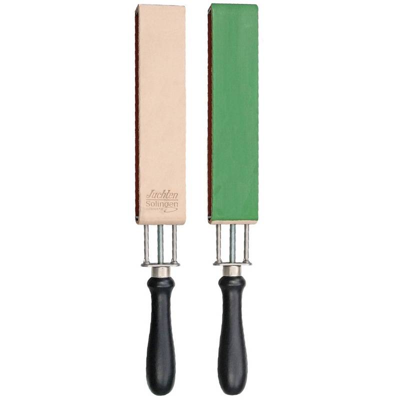 Herold of Solingen Tension Paddle Strop 56J Green – Double Sided – Juchten Leather