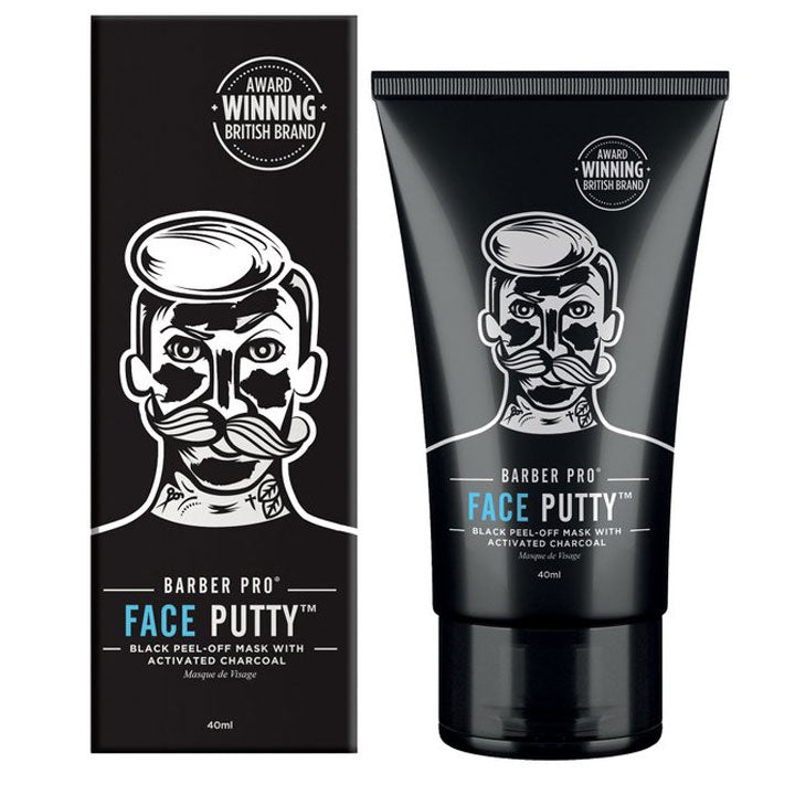 Barber Pro Maschera Viso Peel-Off Nera al Putty