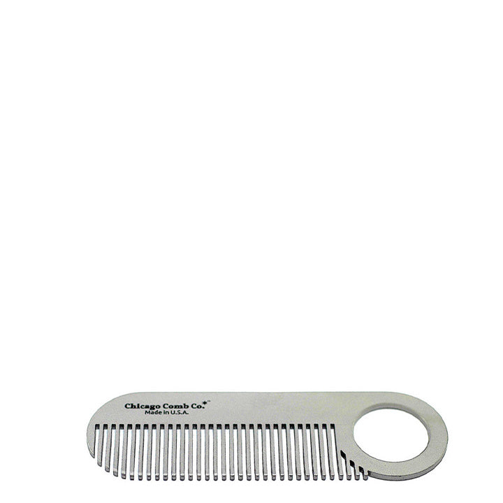 Chicago Comb Co. Pettine da barba Modello N. 2 – Acciaio Inossidabile