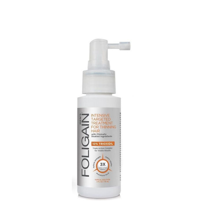 Foligain Formula Completa a Tripla Azione per Capelli Diradanti (10% Trioxidil)