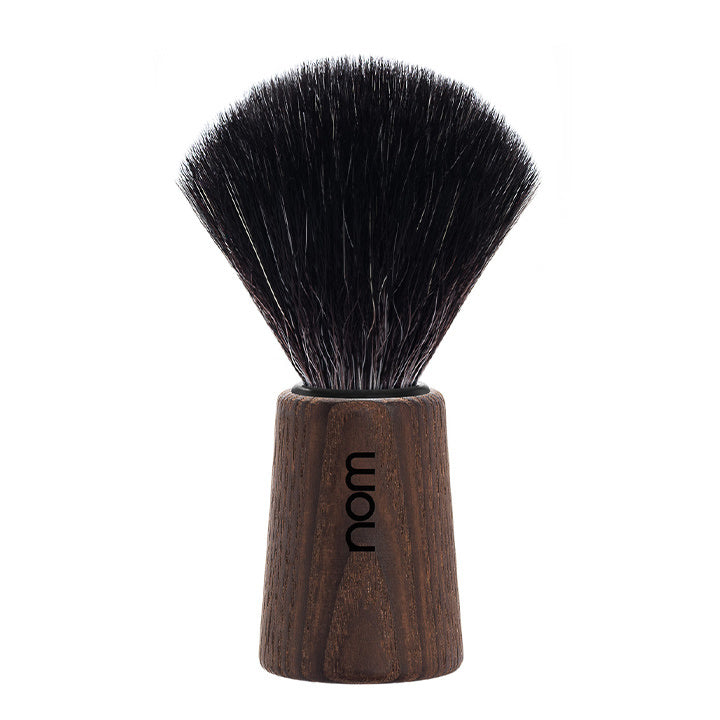 NOM Pennello da barba Theo – Legno di Frassino Scuro – Fibra Nera