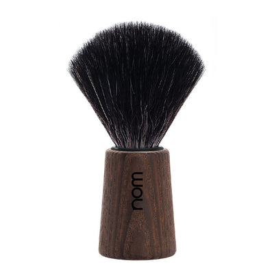 Immagine di Pennello da barba Theo – Legno di Frassino Scuro – Fibra Nera
